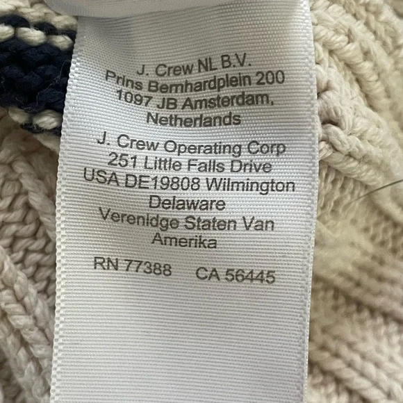 J. Crew Striped Women's Sweater in Ivory and Black, Size Small - Picture 8 of 9